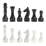 Шахматы классические с белой доской из натурального камня Мрамор Decorative Thematic Chess варинант исполнения - 5 | Loft Concept в Сочи