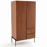 Шкаф с геометрическим рисунком на дверцах Anders Dark Wood варинант исполнения - 2 | Loft Concept в Сочи