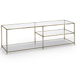 ТВ-тумба из стекла и металла Tingey Metal Glass TV Stand варинант исполнения - 2 | Loft Concept в Сочи