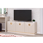 ТВ-тумба с 3-мя фактурными дверцами Satin Furniture варинант исполнения - 3 | Loft Concept в Сочи