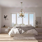 Люстра в виде клетки с цветами Flower Cell варинант исполнения - 4 | Loft Concept в Сочи