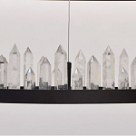 Люстра с двумя кольцами черного цвета с хрустальными элементами QUARTZ CRYSTAL варинант исполнения - 6 | Loft Concept в Сочи