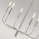 Люстра с 6-ю лампами на тонких изогнутых рожках в современном стиле Feiss варинант исполнения - 11 | Loft Concept в Сочи