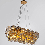Люстра с круглыми стеклянными подвесками Cardiel Amber Glass Chandelier варинант исполнения - 2 | Loft Concept в Сочи