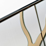 Консоль с ящиками зеркальная с золотым декором Gold Painted Mirror Console варинант исполнения - 3 | Loft Concept в Сочи