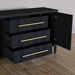 Буфет Primo с тремя ящиками и двумя фасадами Черный дуб варинант исполнения - 4 | Loft Concept в Сочи