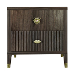 Тумба прикроватная с двумя ящиками Elsa Dreams Walnut варинант исполнения - 5 | Loft Concept в Сочи