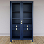 Дизайнерский шкаф витрина Elsa Dreams Blue с 4-мя ящиками варинант исполнения - 1 | Loft Concept в Сочи