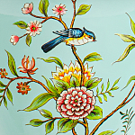 Настольная лампа голубая с изображением птиц Slip Away варинант исполнения - 6 | Loft Concept в Сочи