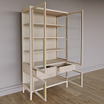 Витрина Primo со стеклянными фасадами и буфетом шпон Светлый дуб варинант исполнения - 4 | Loft Concept в Сочи