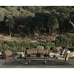 Дизайнерский круглый кофейный стол из металла с мраморным декором PANNA COTTA Coffee Table варинант исполнения - 3 | Loft Concept в Сочи