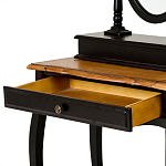 Трельяж черный из массива березы с зеркалом и ящиком Vintage варинант исполнения - 2 | Loft Concept в Сочи