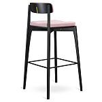 Барный стул из массива ясеня с обивкой из рогожки Elegant Ash Shape варинант исполнения - 3 | Loft Concept в Сочи