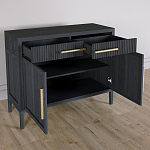 Буфет Primo с двумя ящиками и двумя фасадами Черный дуб варинант исполнения - 4 | Loft Concept в Сочи