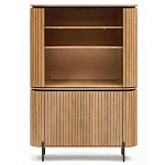 Буфет высокий из дерева манго и металла с открытыми полками и 2-мя дверцами Toinette варинант исполнения - 3 | Loft Concept в Сочи