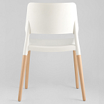 Пластиковый стул на ножках из массива бука Ferret White варинант исполнения - 6 | Loft Concept в Сочи