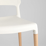 Пластиковый стул на ножках из массива бука Ferret White варинант исполнения - 8 | Loft Concept в Сочи
