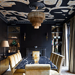 Обои ручная роспись в стиле Арт-деко Symphony Original colourway on Flint silk dupion варинант исполнения - 2 | Loft Concept в Сочи