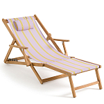 Шезлонг из акации и ткани Venezuela варинант исполнения - 2 | Loft Concept в Сочи