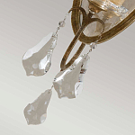 Бра с овальным зеркальным основанием с лампой в виде свечи и хрустальными подвесками Feiss варинант исполнения - 4 | Loft Concept в Сочи