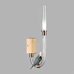 Бра с прозрачной изогнутой трубкой и декоративной фигуркой птицы Ganthea варинант исполнения - 3 | Loft Concept в Сочи