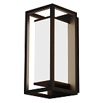 Уличный настенный светильник прямоугольный с чёрной рамкой Высота 35 см Geometric Glow варинант исполнения - 1 | Loft Concept в Сочи