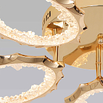 Потолочная люстра с 5-ю светодиодными лампами с золотистым каркасом Ring of Fire варинант исполнения - 3 | Loft Concept в Сочи