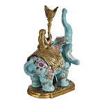 Подсвечник в виде слона из фарфора с бронзовыми элементами Elephant in the Garden of Eden варинант исполнения - 3 | Loft Concept в Сочи