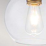 Подвесной светильник латунного цвета с прозрачным стеклянным плафоном Feiss варинант исполнения - 8 | Loft Concept в Сочи