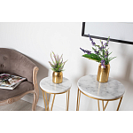 Столик дизайнерский Beige marble варинант исполнения - 3 | Loft Concept в Сочи