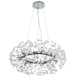 Круглая подвесная люстра Crystal Dandelions Chrome Chandelier варинант исполнения - 2 | Loft Concept в Сочи