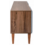 ТВ-тумба серая из массива бука с 2-мя дверками и ящиком Wenge Light варинант исполнения - 3 | Loft Concept в Сочи