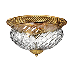 Потолочный светильник цвета латунь с прозрачным рифленым плафоном в форме чаши Hinkley варинант исполнения - 1 | Loft Concept в Сочи