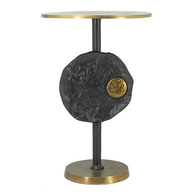 Столик приставной с абстрактным основанием и акцентом в виде золотистого диска Heavenly Space  в Сочи | Loft Concept 