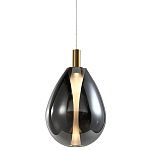 Подвесной светильник со стеклянным плафоном в форме капли дымчатого цвета NAOMI drop smoke варинант исполнения - 3 | Loft Concept в Сочи