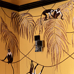 Обои с вышивкой ручной работы Étienne Original colourway on wool sateen варинант исполнения - 6 | Loft Concept в Сочи