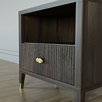 Прикроватная тумбочка с полкой Elsa Dreams Walnut  варинант исполнения - 3 | Loft Concept в Сочи