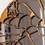 Зеркало кругле в декоративной раме золотого цвета Golden Ratio варинант исполнения - 2 | Loft Concept в Сочи