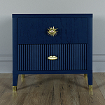 Тумба прикроватная с двумя ящиками Elsa Dreams Blue варинант исполнения - 5 | Loft Concept в Сочи