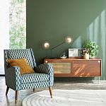 ТВ-тумба из ореха с плетеным декором Eland Wooden Wicker TV Stand варинант исполнения - 4 | Loft Concept в Сочи