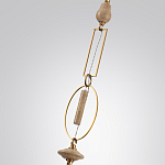 Подвесной светильник со стеклянным плафоном и декоративной вставкой из текстурного камня Tectona  варинант исполнения - 6 | Loft Concept в Сочи