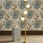 Торшер с золотым каркасом в виде стебля с листьями Inspired by Nature варинант исполнения - 4 | Loft Concept в Сочи