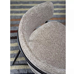 Стул полукруглый с каркасом из металла и мягким сиденьем и спинкой Soft Chenille варинант исполнения - 7 | Loft Concept в Сочи