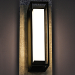 Уличный настенный светильник прямоугольный с чёрной рамкой Geometric Glow варинант исполнения - 2 | Loft Concept в Сочи