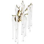 Бра с бронзовыми акцентами и прозрачными стеклянными каплями Droplet Bra варинант исполнения - 1 | Loft Concept в Сочи