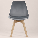 Стул с мягким велюровым сиденьем Arvika Grey варинант исполнения - 3 | Loft Concept в Сочи