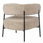 Кресло полукруглое мягкое с буклированной обивкой Armchair with Boucle Upholstery варинант исполнения - 1 | Loft Concept в Сочи