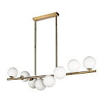 Люстра на штанге с 8-ю белыми шарообразными плафонами Bubble Chandelier варинант исполнения - 2 | Loft Concept в Сочи