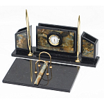 Настольный письменный набор из камня офиокальцит и змеевик Successful Leader варинант исполнения - 2 | Loft Concept в Сочи