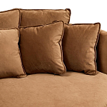 Кушетка круглая с обивкой из велюра коричневая Milky Brown Chair варинант исполнения - 6 | Loft Concept в Сочи